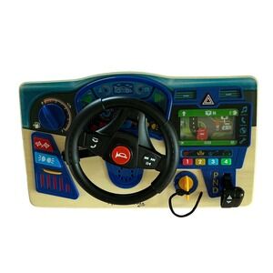 Melissa & Doug Vroom & Zoom Interactive Wooden Dashboard Steering Wheel 31705